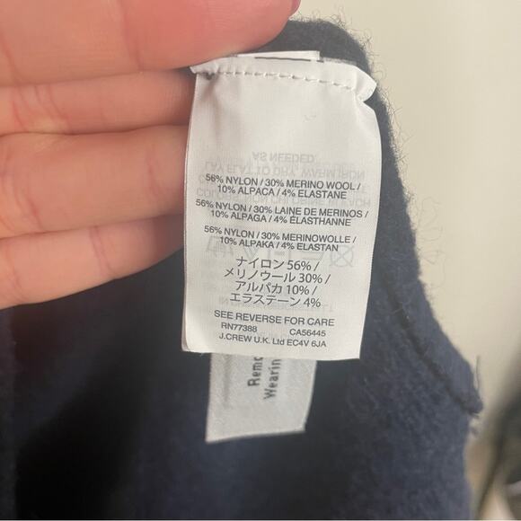 J. Crew Navy Blue Cuffed Sleeve Turtleneck Sweater Size XL - Picture 9 of 11